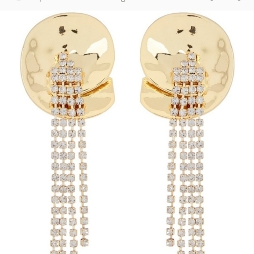 Bauble Bar Rhinestone Cascade‎ Earrings NWT